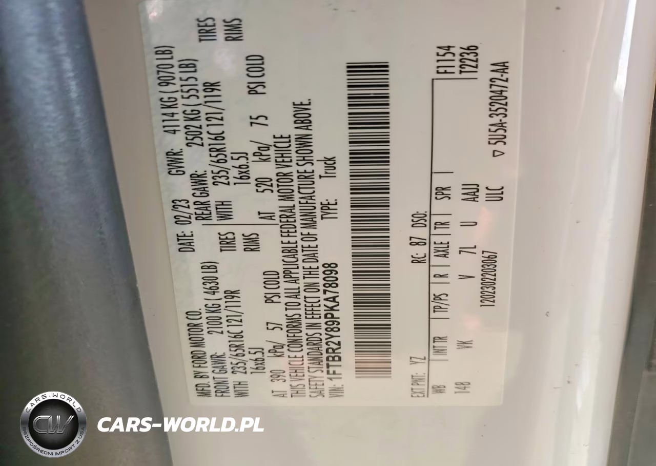 2023 Ford Transit T-250 VIN:1FTBR2Y89PKA78098 - 13