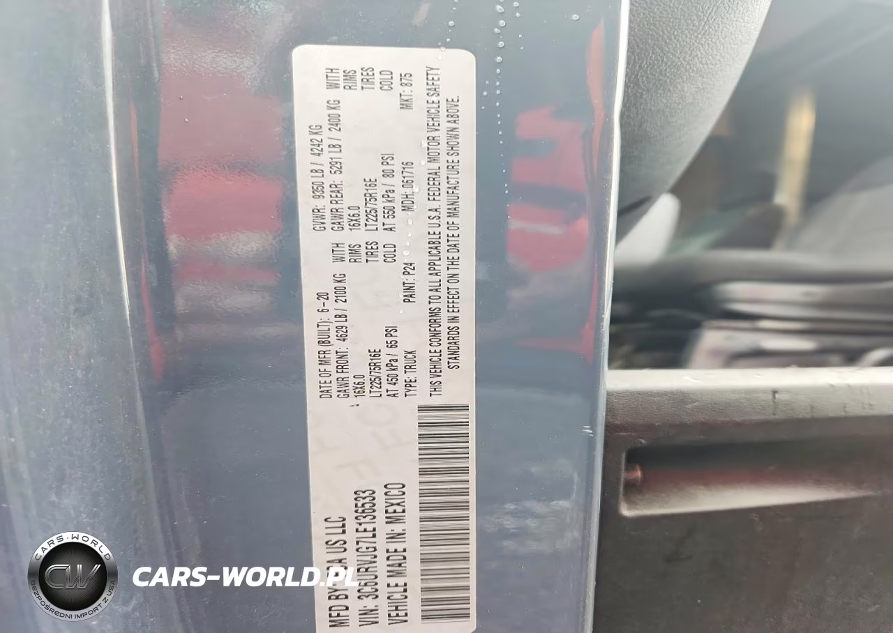 2020 Ram Promaster 3500 3500 High VIN:3C6URVJG7LE136533 - 13