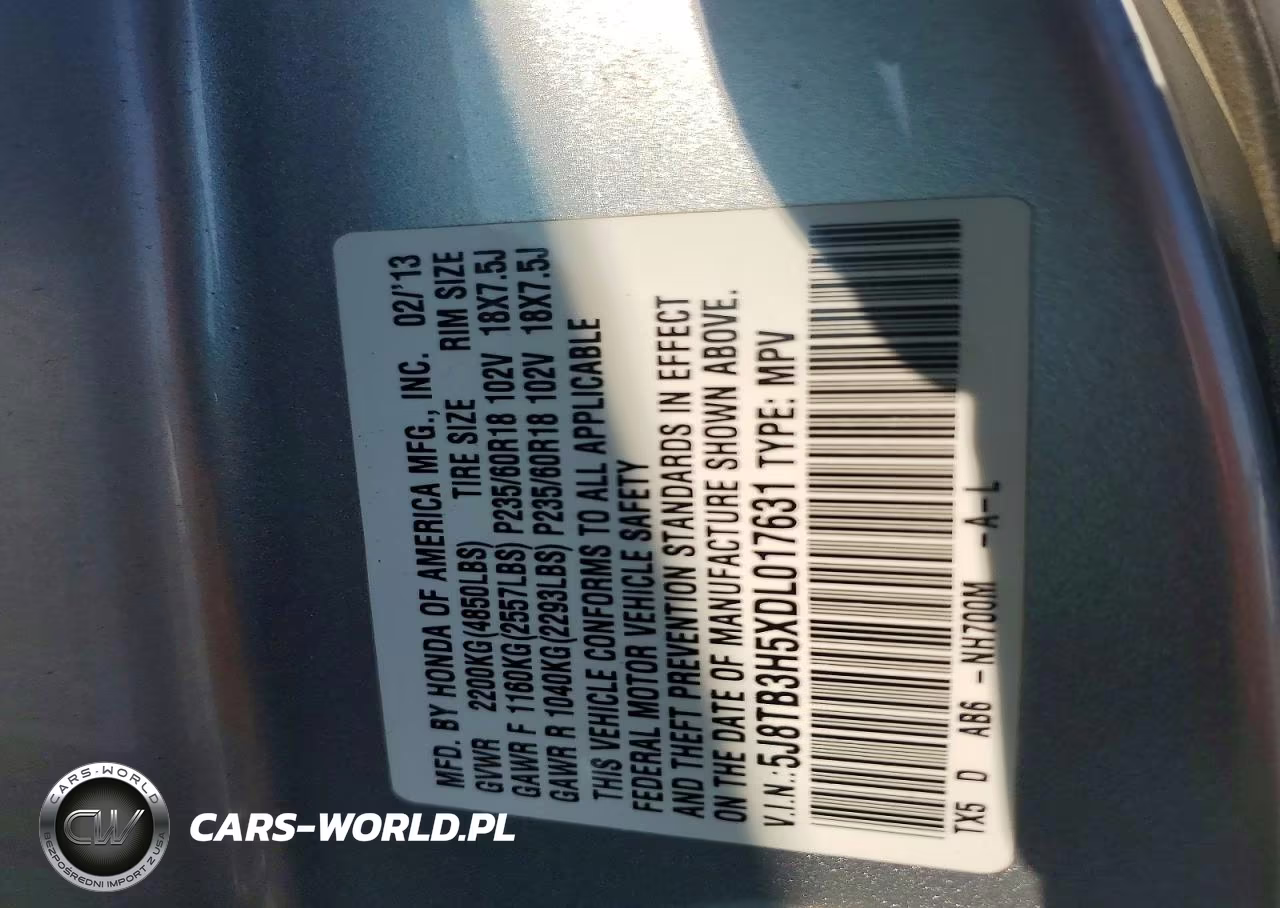 2013 Acura Rdx Technology VIN:5J8TB3H5XDL017631 - 12
