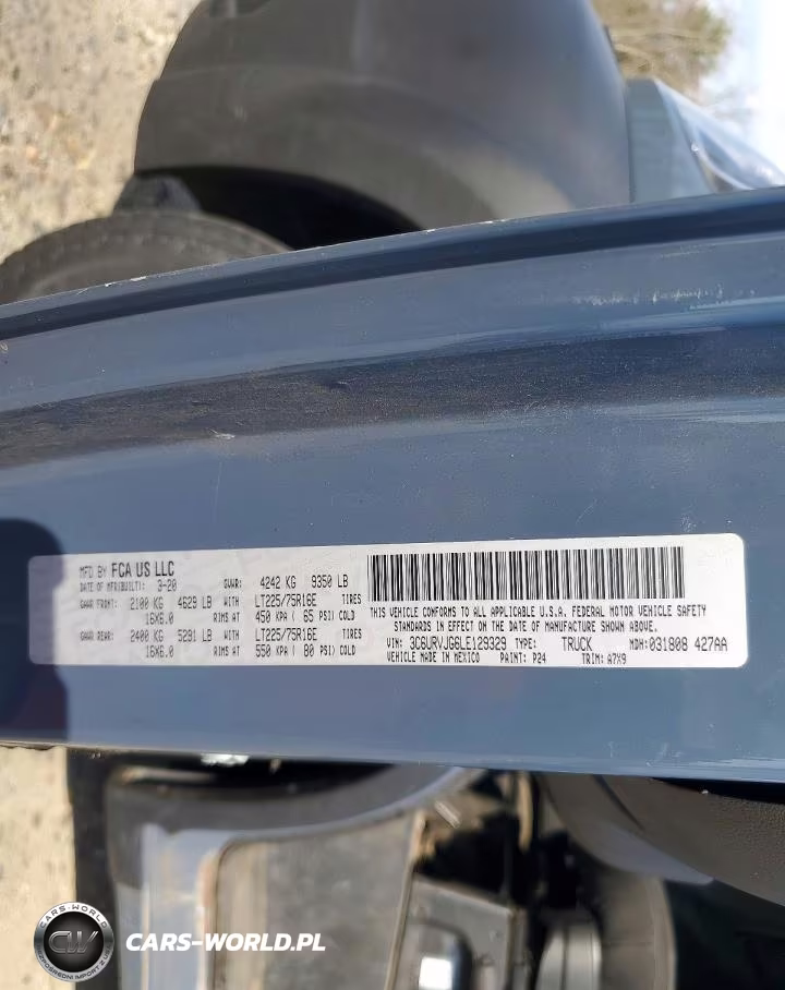 2020 Ram Promaster 3500 Delivery Van VIN:3C6URVJG6LE129329 - 13