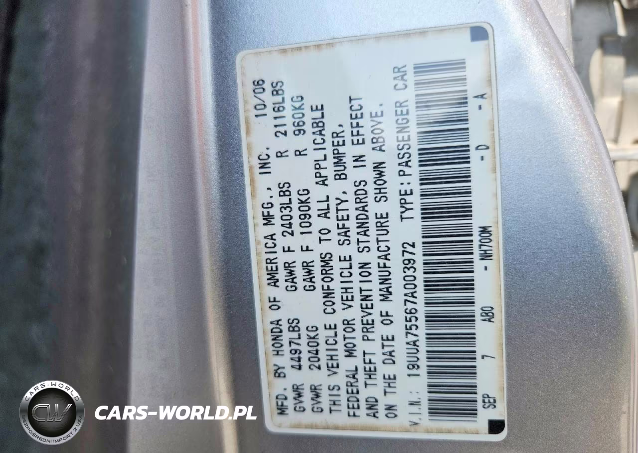 2007 Acura Tl Type S VIN:19UUA75567A003972 - 14