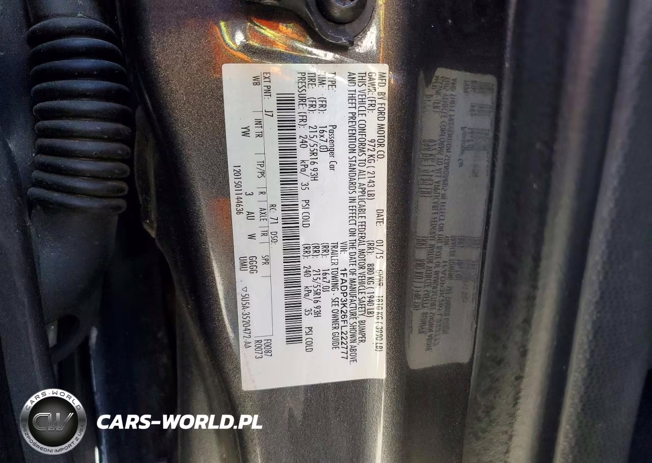 2015 Ford Focus Se VIN:1FADP3K26FL222777 - 12