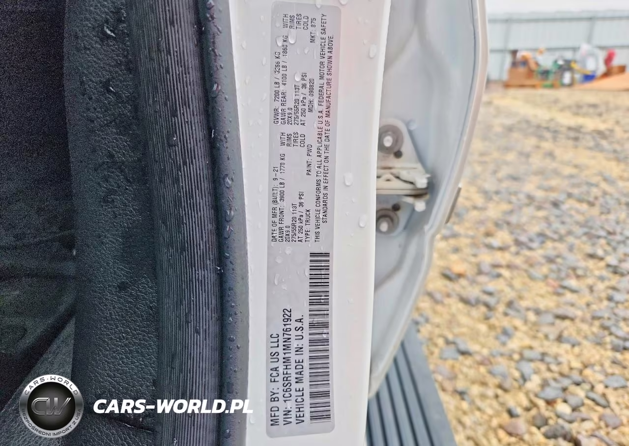 2021 Ram 1500 Limited VIN:1C6SRFHM1MN761922 - 12