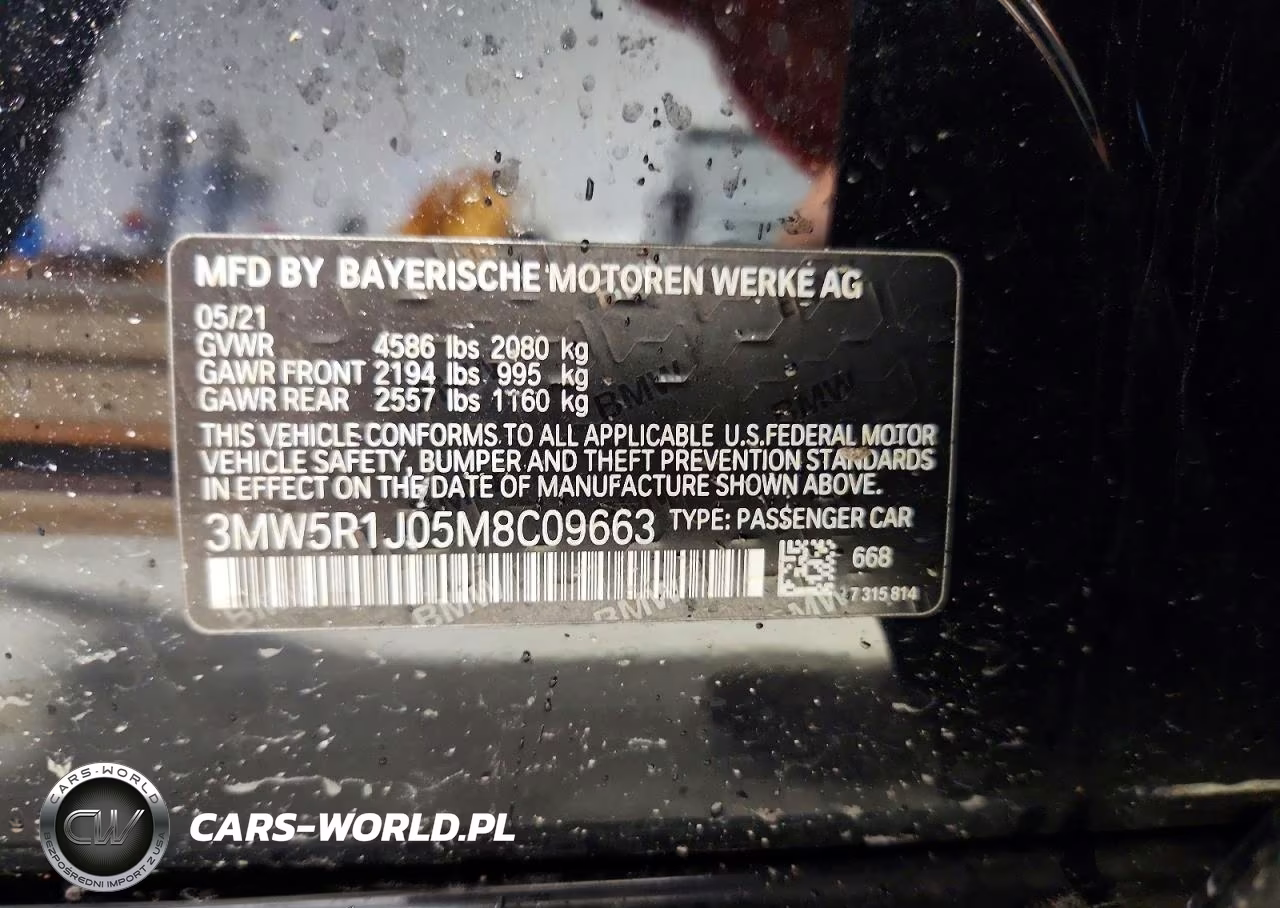 2021 BMW 330I VIN:3MW5R1J05M8C09663 - 12