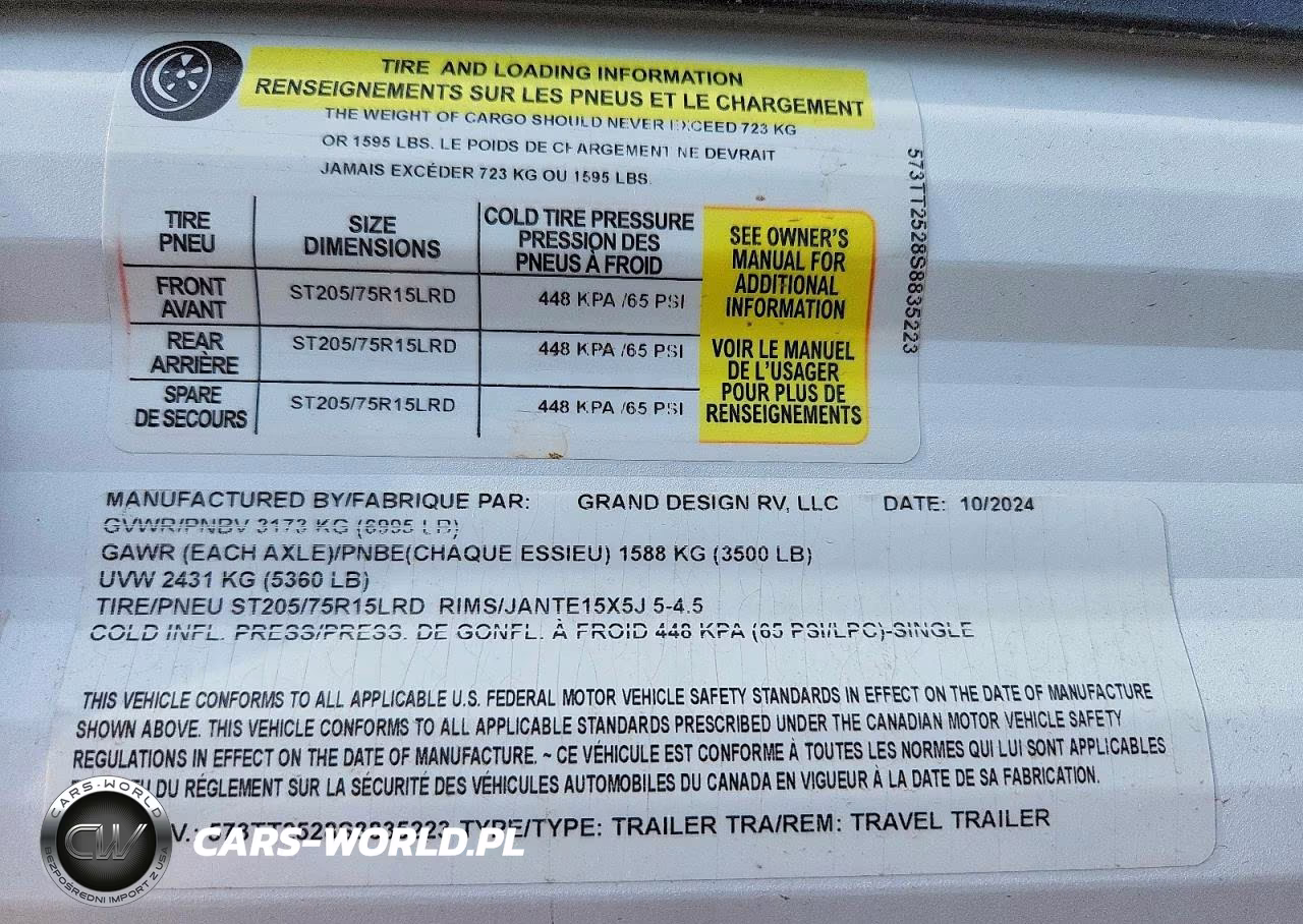 2025 Grand Design Transcend Camper VIN:573TT2528S8835223 - 10