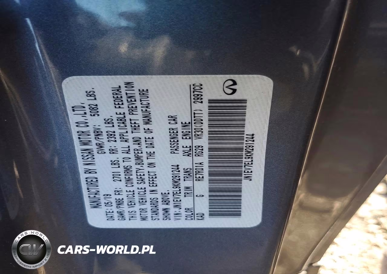 2019 Infiniti Q60 3.0T Luxe VIN:JN1EV7EL9KM291244 - 12