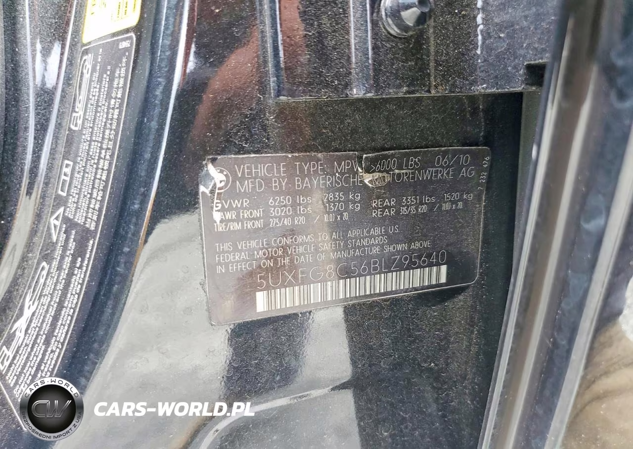 2011 BMW X6 xDrive50I VIN:5UXFG8C56BLZ95640 - 12
