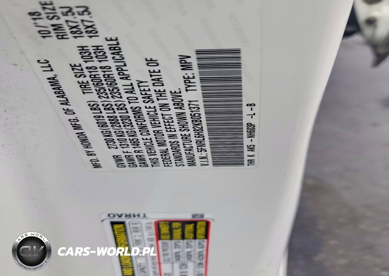 2019 Honda Odyssey Touring VIN:5FNRL6H82KB051371 - 13