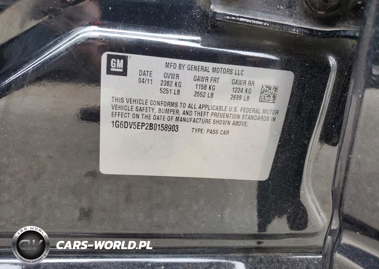 2011 Cadillac Cts-V VIN:1G6DV5EP2B0158903 - 12