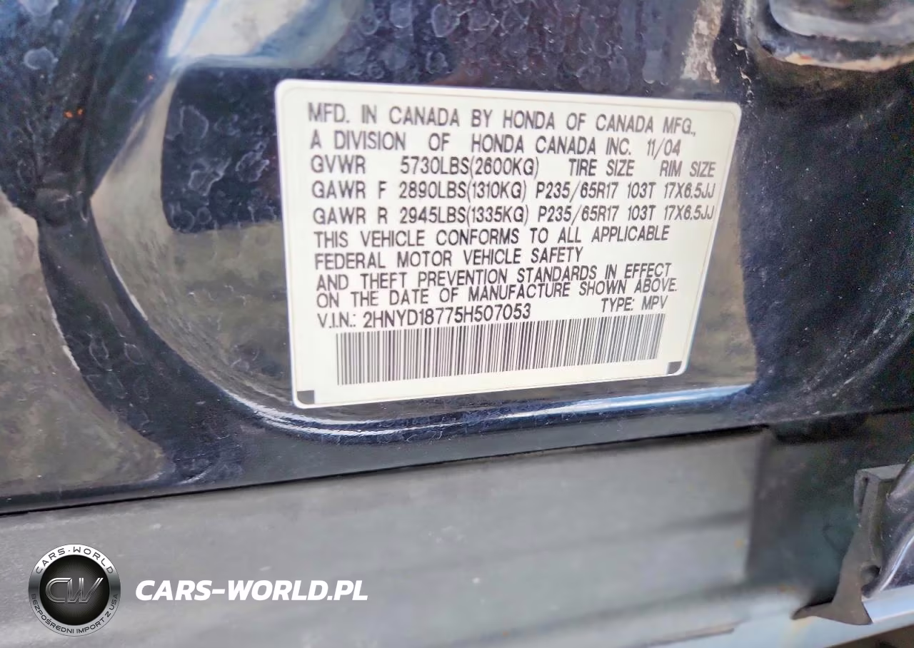 2005 Acura Mdx Touring VIN:2HNYD18775H507053 - 13