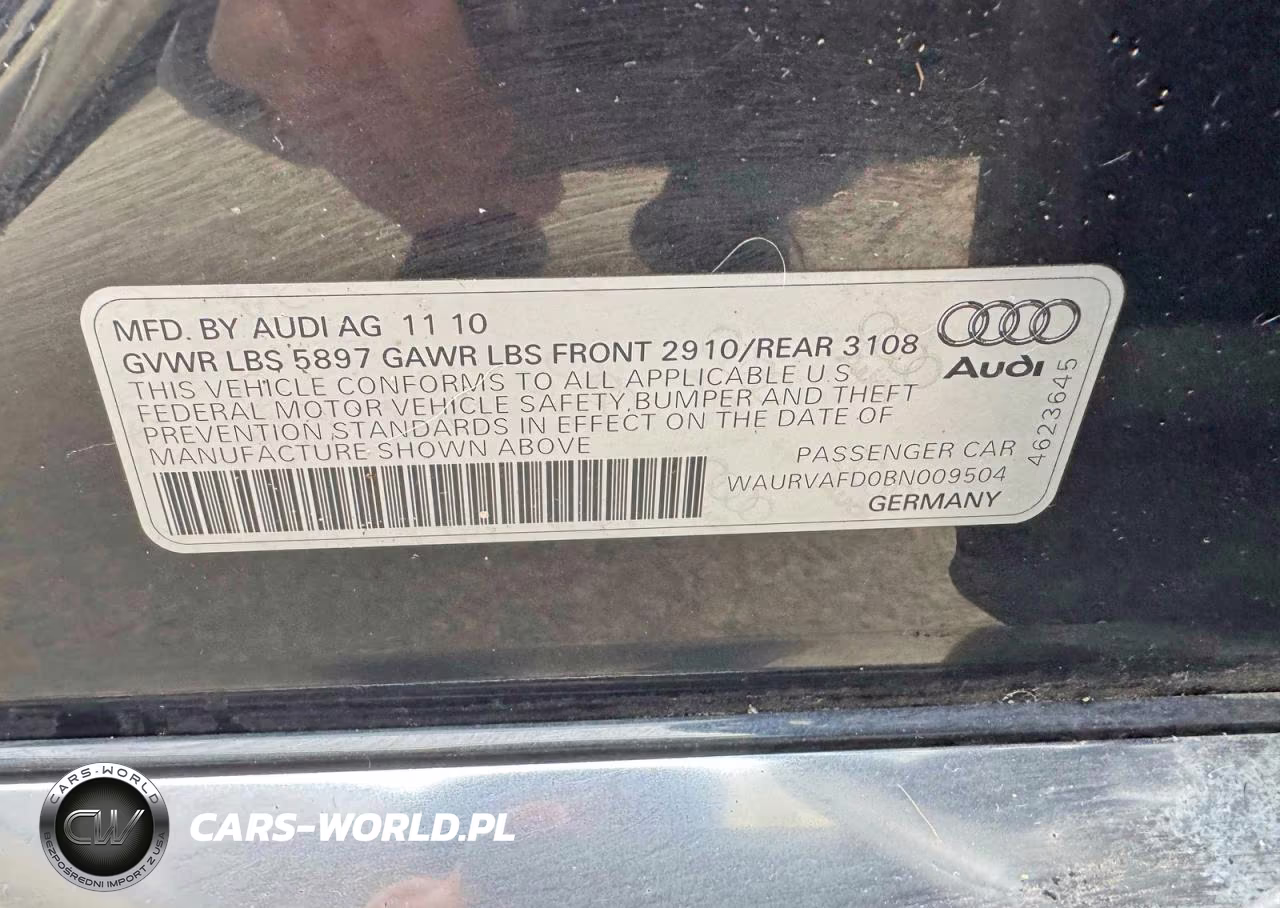 2011 Audi A8 L 4.2 VIN:WAURVAFD0BN009504 - 13