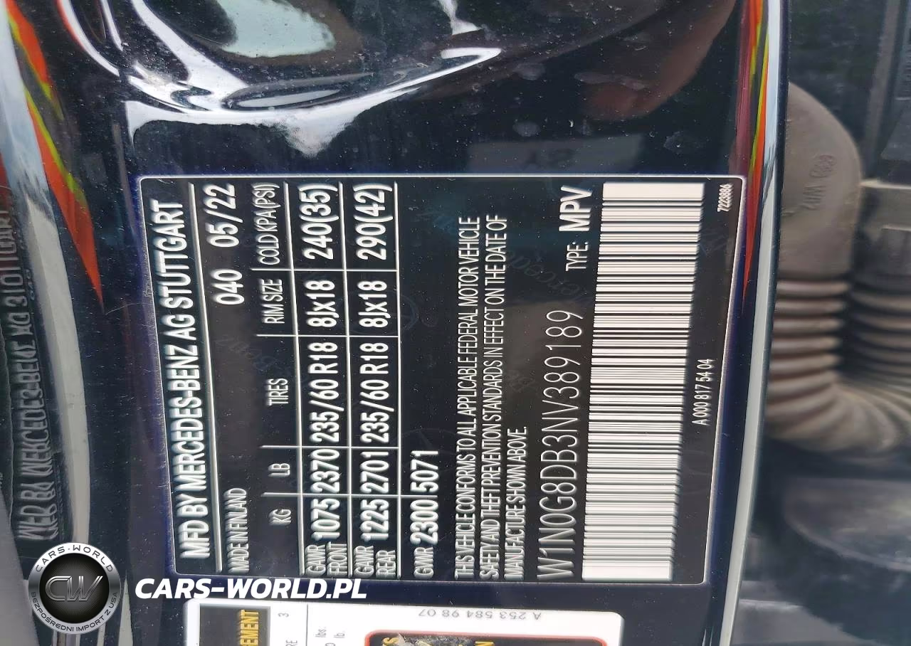 2022 Mercedes-Benz Glc 300 VIN:W1N0G8DB3NV389189 - 13