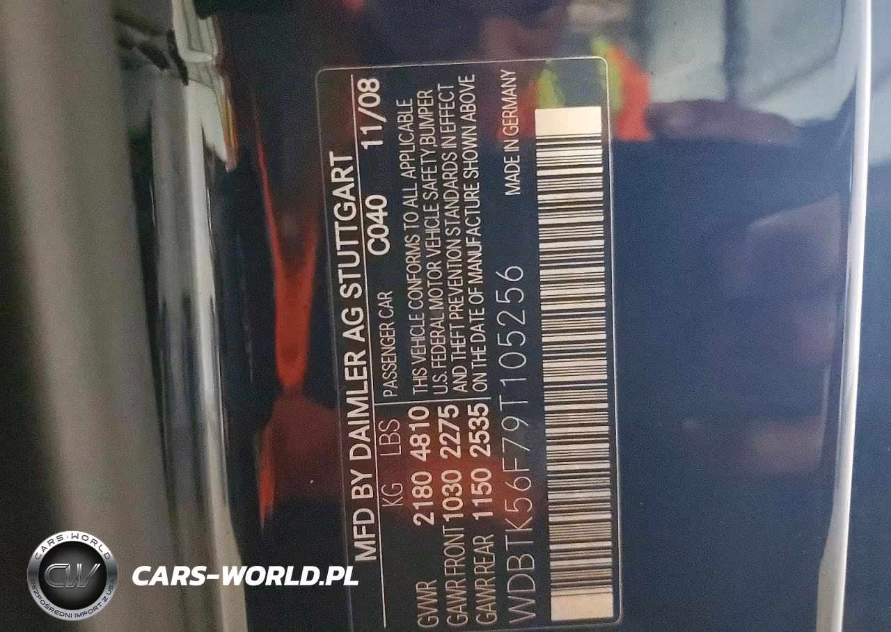2009 Mercedes-Benz Clk 350 VIN:WDBTK56F79T105256 - 12