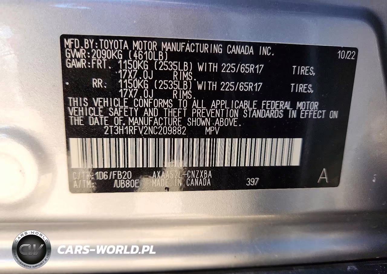 2022 Toyota Rav4 Le VIN:2T3H1RFV2NC209882 - 12