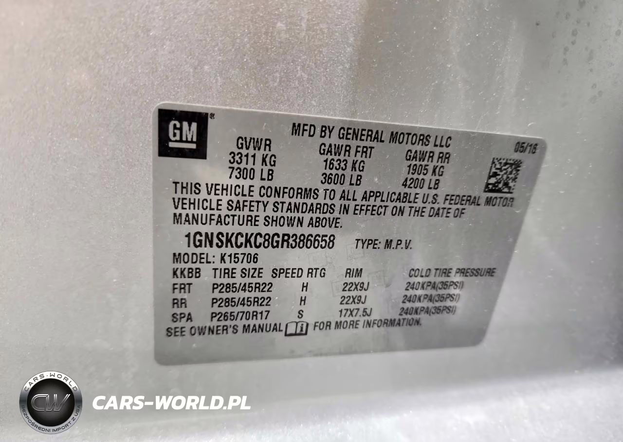 2016 Chevrolet Tahoe VIN:1GNSKCKC8GR386658 - 14