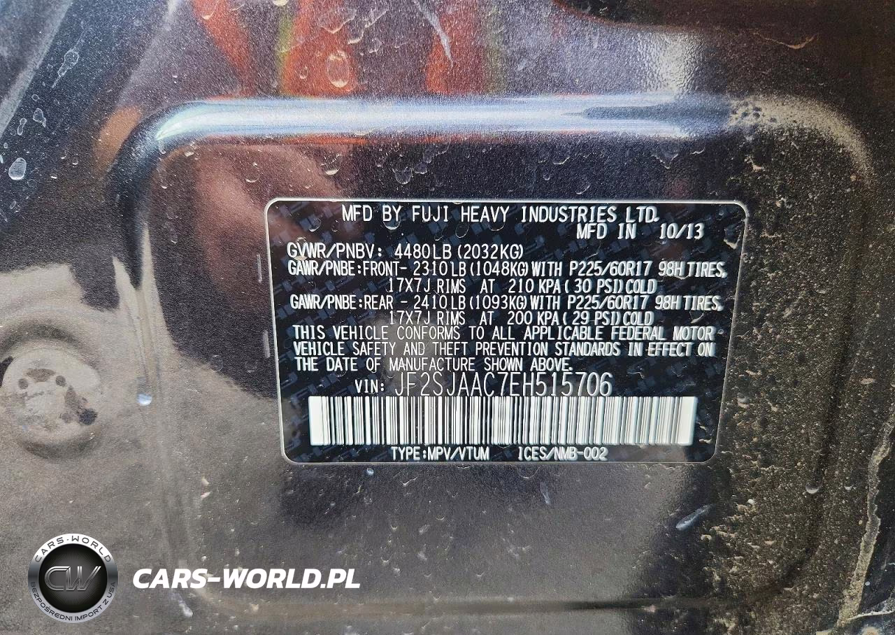 2014 Subaru Forester 2.5I VIN:JF2SJAAC7EH515706 - 13