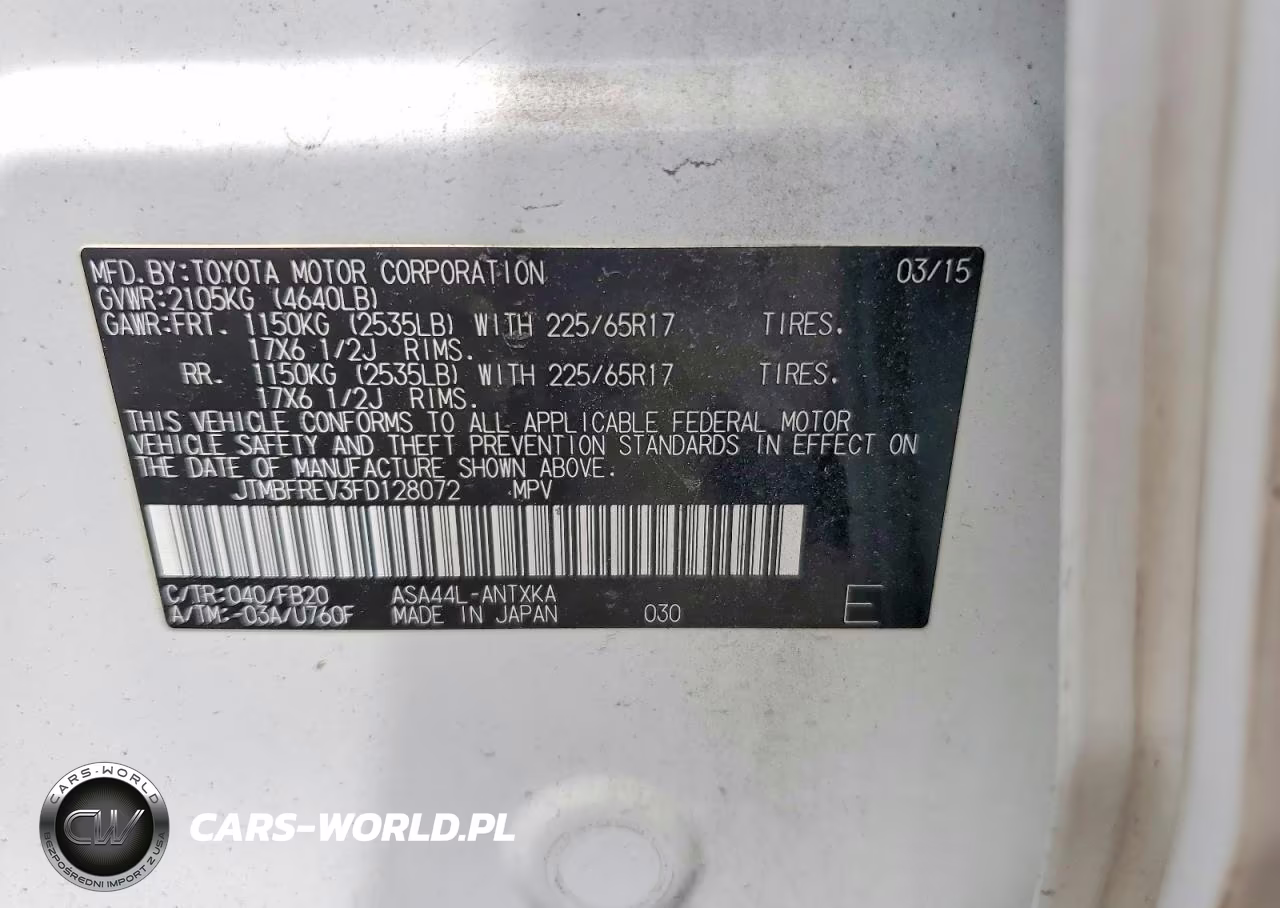2015 Toyota Rav4 Le VIN:JTMBFREV3FD128072 - 13