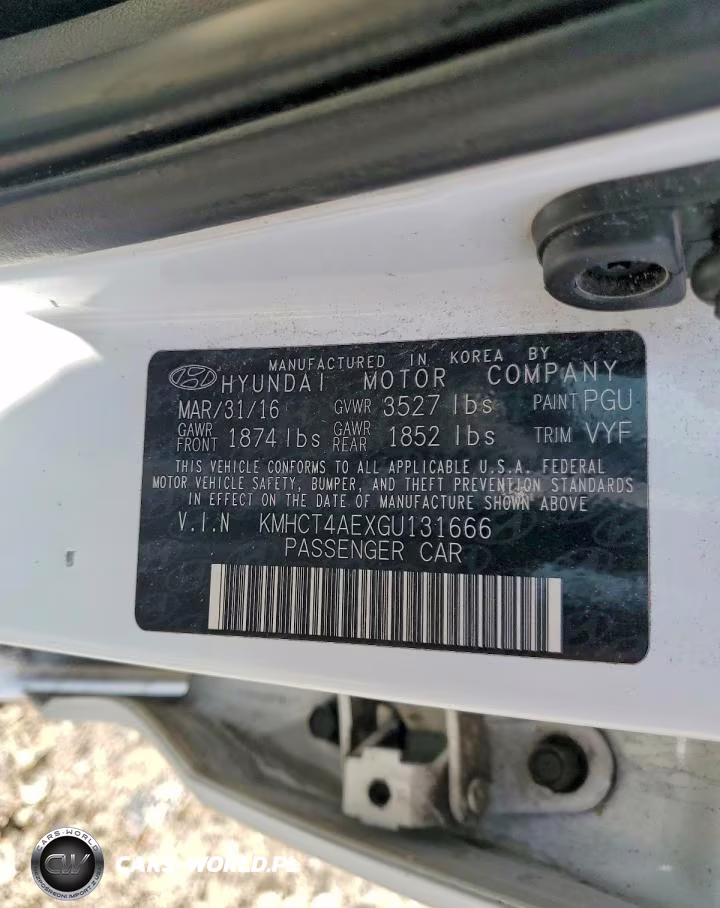 2016 Hyundai Accent Se VIN:KMHCT4AEXGU131666 - 12