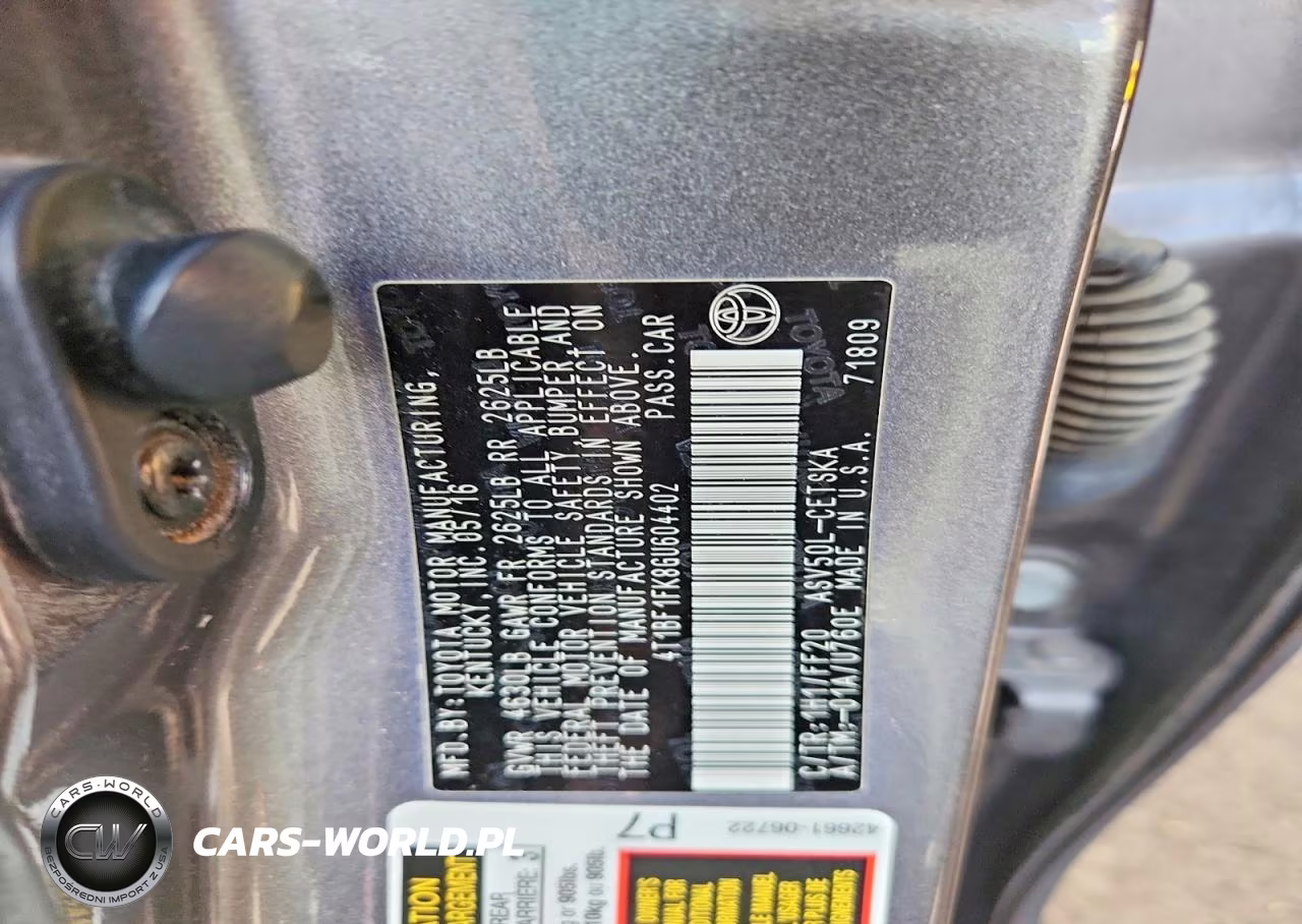 2016 Toyota Camry Se VIN:4T1BF1FK8GU604402 - 12