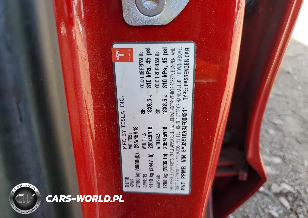 2018 Tesla Model 3 VIN:5YJ3E1EA8JF004211 - 12