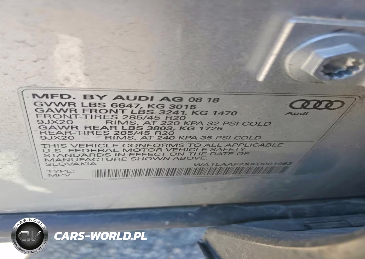 2019 Audi Q7 Premium Plus VIN:WA1LAAF7XKD001053 - 13