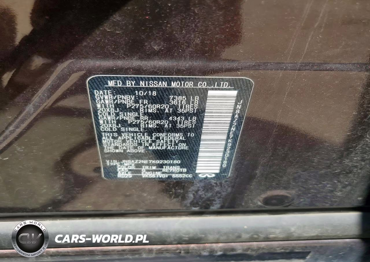 2019 Infiniti Qx80 Luxe VIN:JN8AZ2NE7K9230180 - 13
