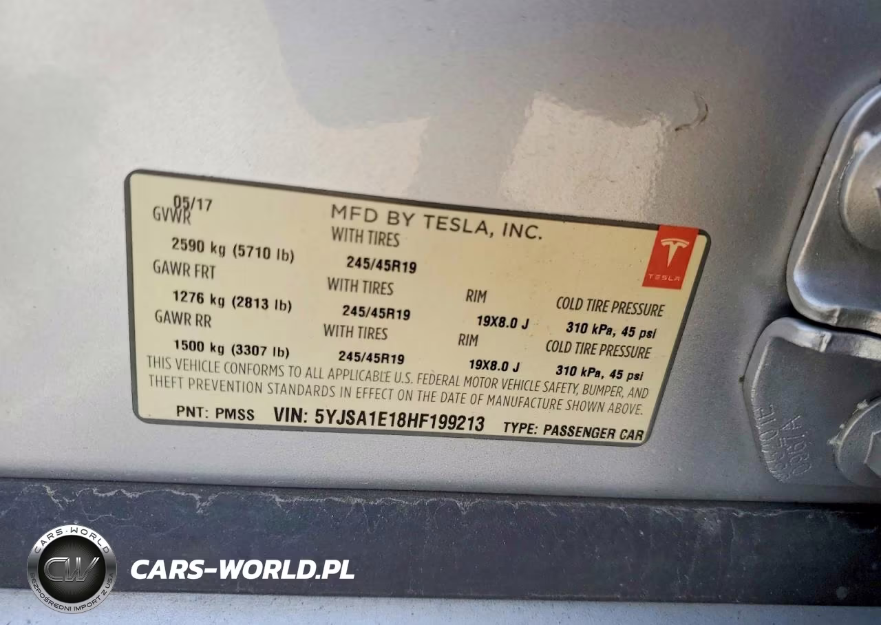 2017 Tesla Model S VIN:5YJSA1E18HF199213 - 12