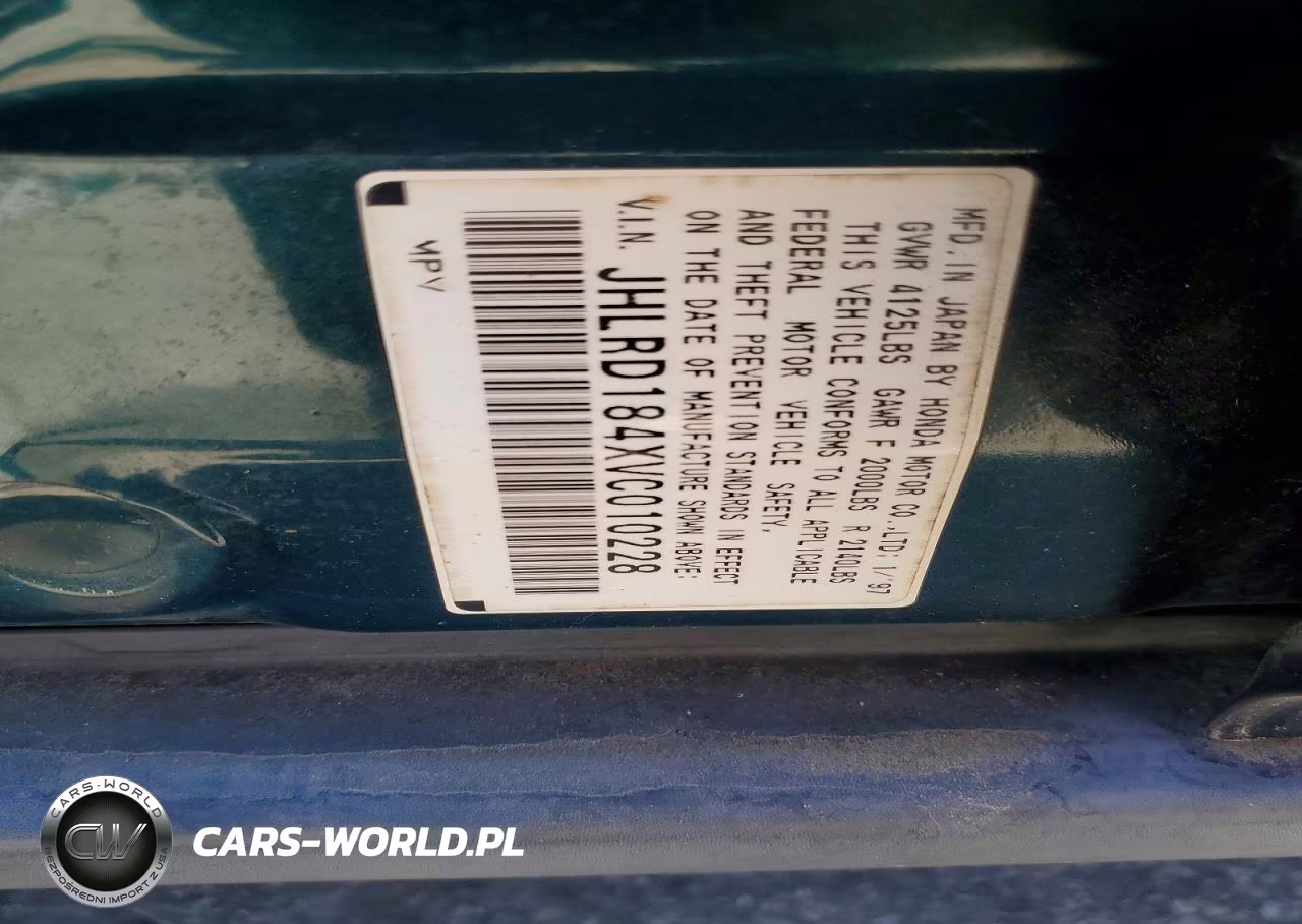 1997 Honda Cr-V Lx VIN:JHLRD184XVC010228 - 13
