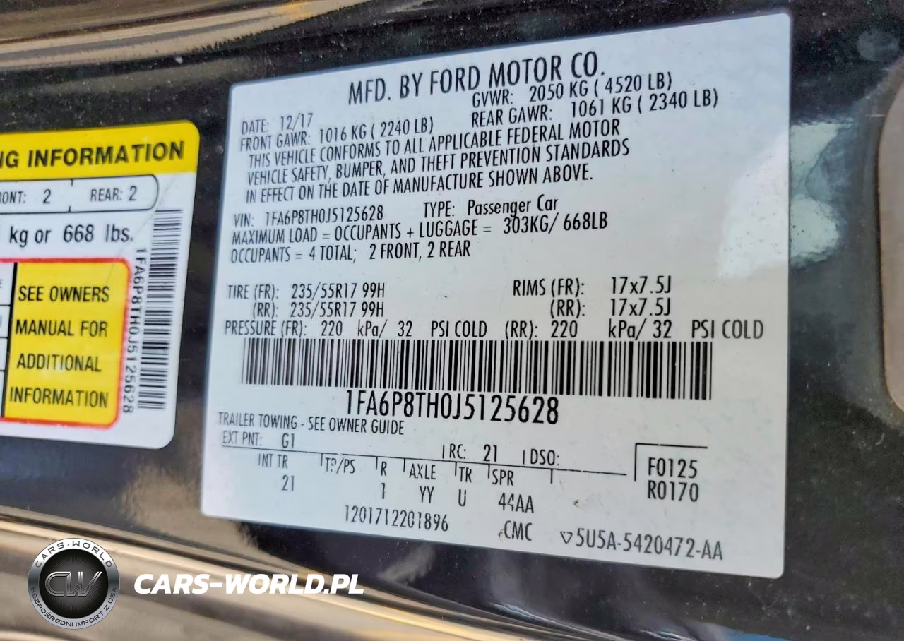 2018 Ford Mustang VIN:1FA6P8TH0J5125628 - 13