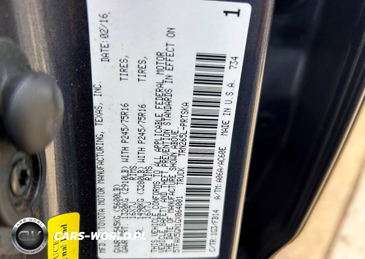 2016 Toyota Tacoma Sr VIN:5TFAX5GN1GX064001 - 10