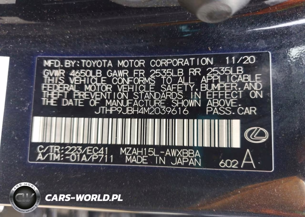 2021 Lexus Ux 250H VIN:JTHP9JBH4M2039616 - 12