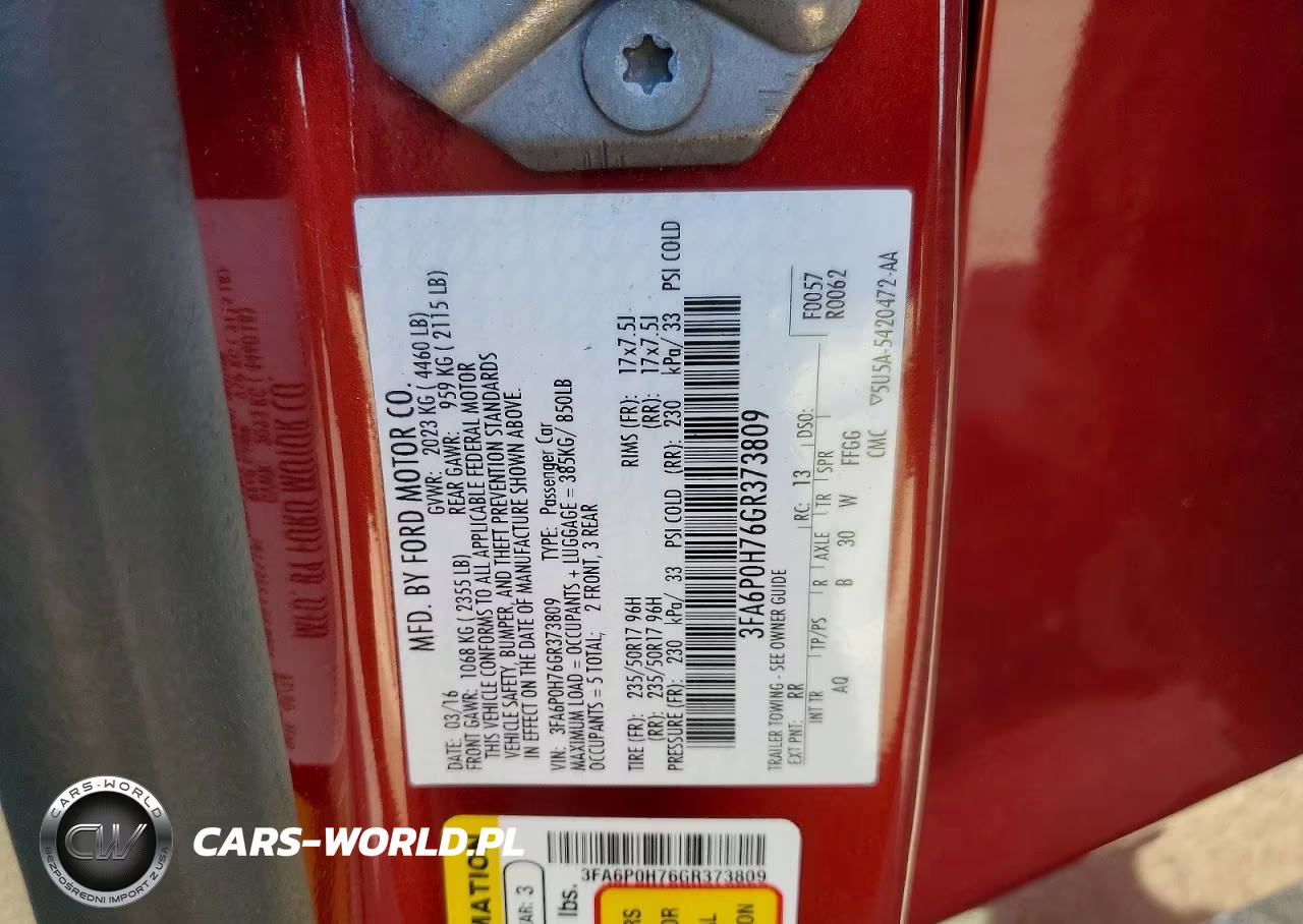 2016 Ford Fusion Se VIN:3FA6P0H76GR373809 - 12
