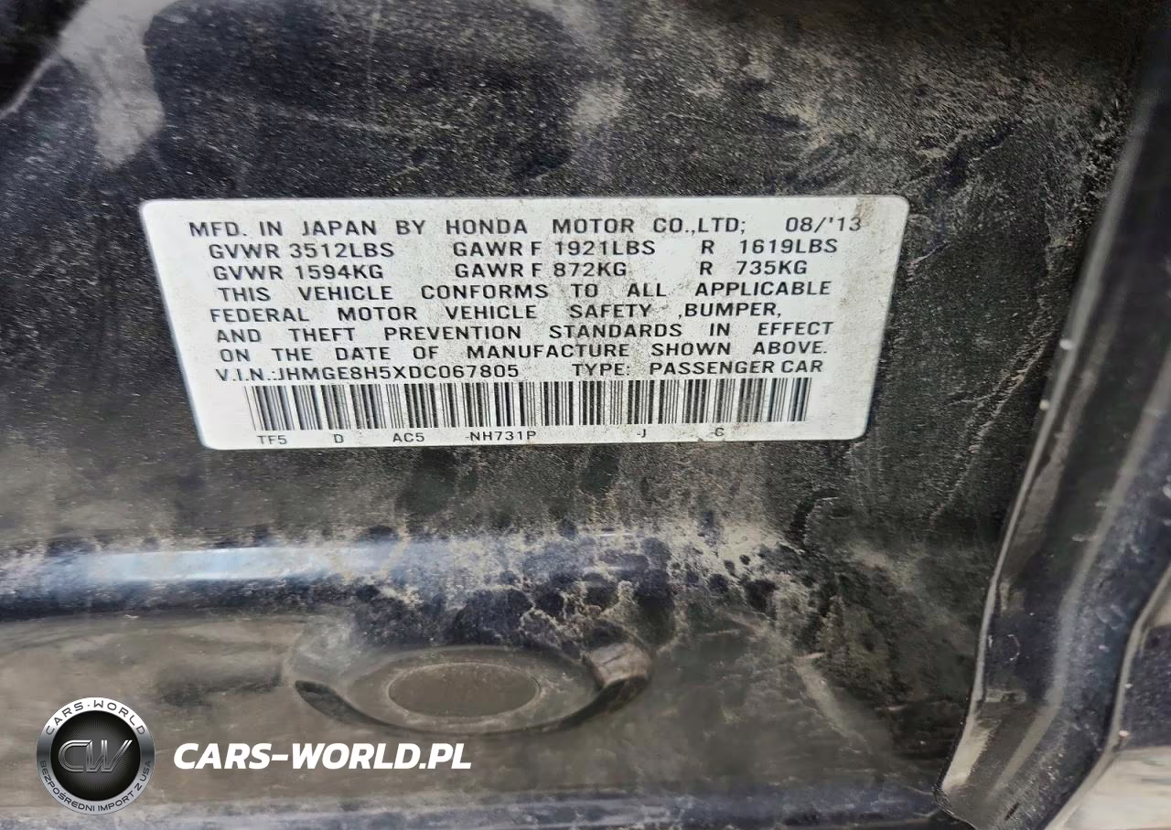 2013 Honda Fit Sport VIN:JHMGE8H5XDC067805 - 12