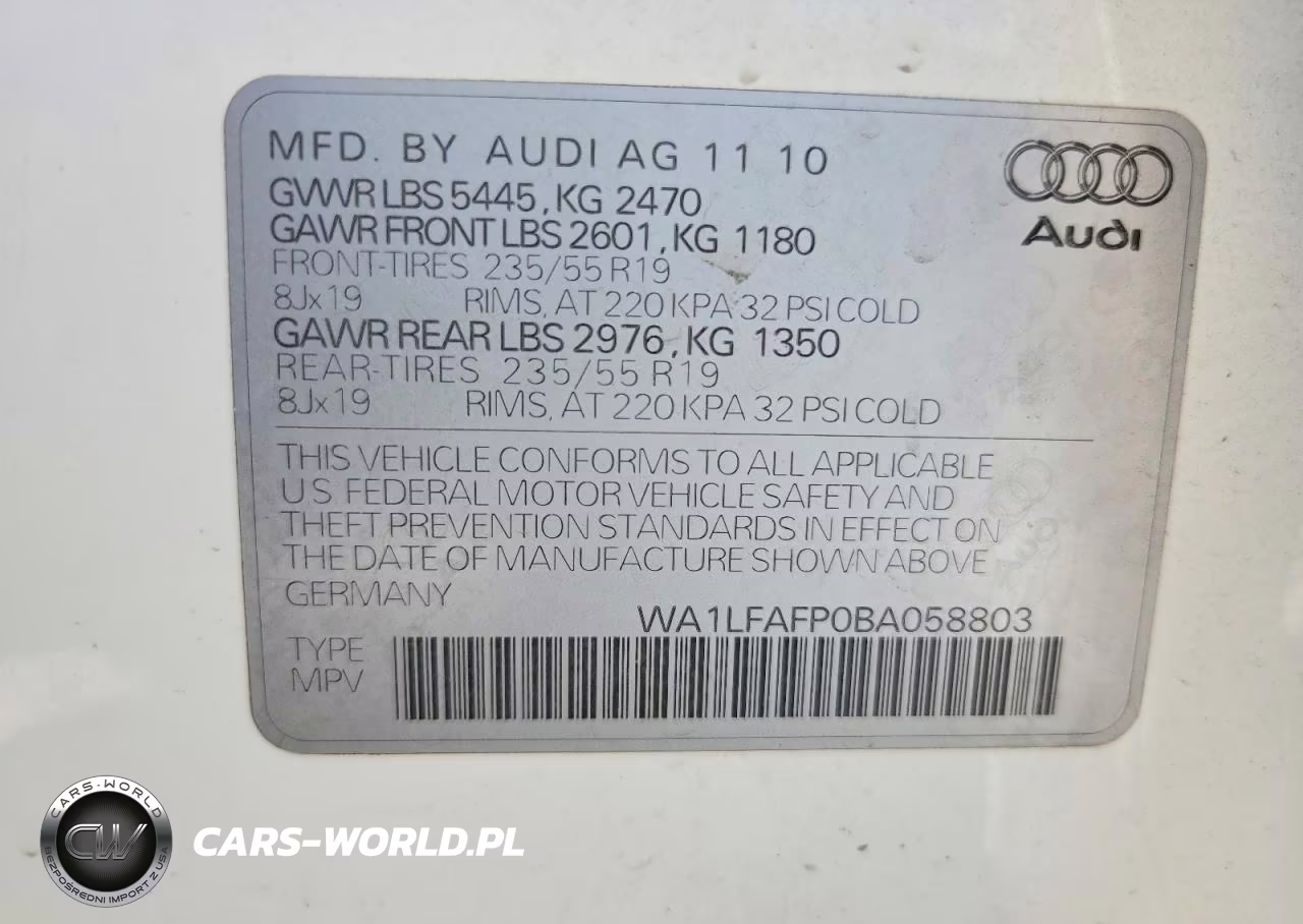 2011 Audi Q5 Premium Plus VIN:WA1LFAFP0BA058803 - 13