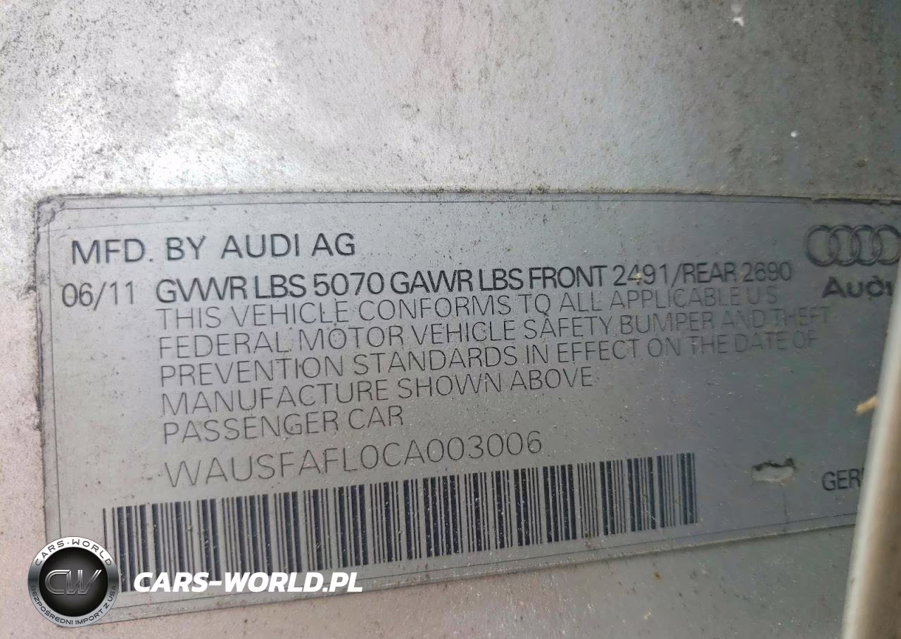 2012 Audi A4 Premium VIN:WAUSFAFL0CA003006 - 12