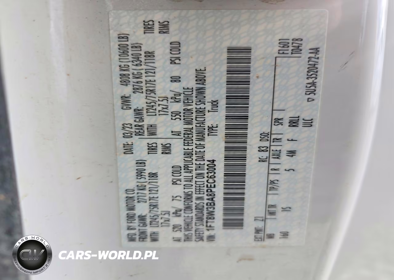 2023 Ford F-350 Xl VIN:1FT8W3BA8PEC63004 - 12