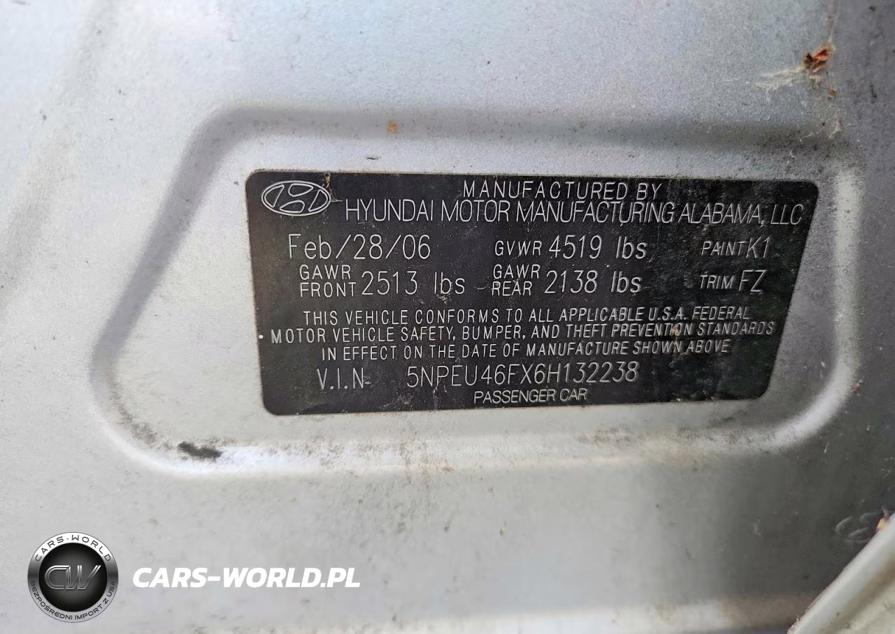 2006 Hyun Elantra VIN:5NPEU46FX6H132238 - 12