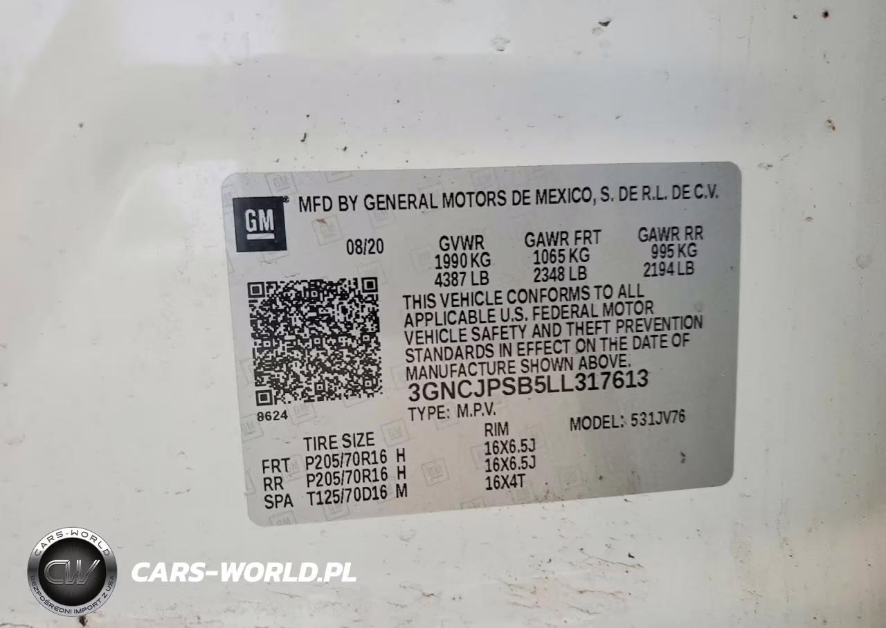 2020 Chevrolet Trax 1Lt VIN:3GNCJPSB5LL317613 - 13