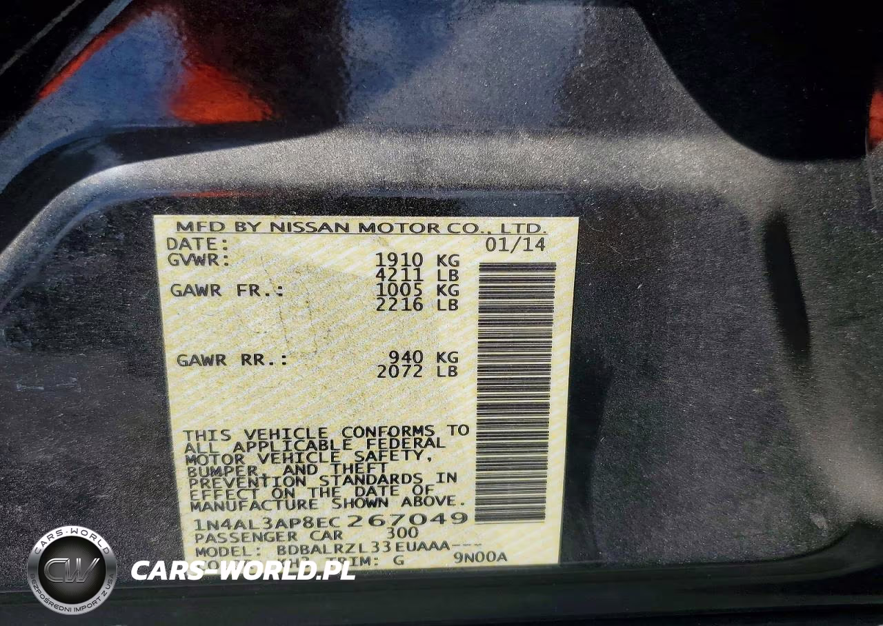 2014 Nissan Altima 2.5 S VIN:1N4AL3AP8EC267049 - 12