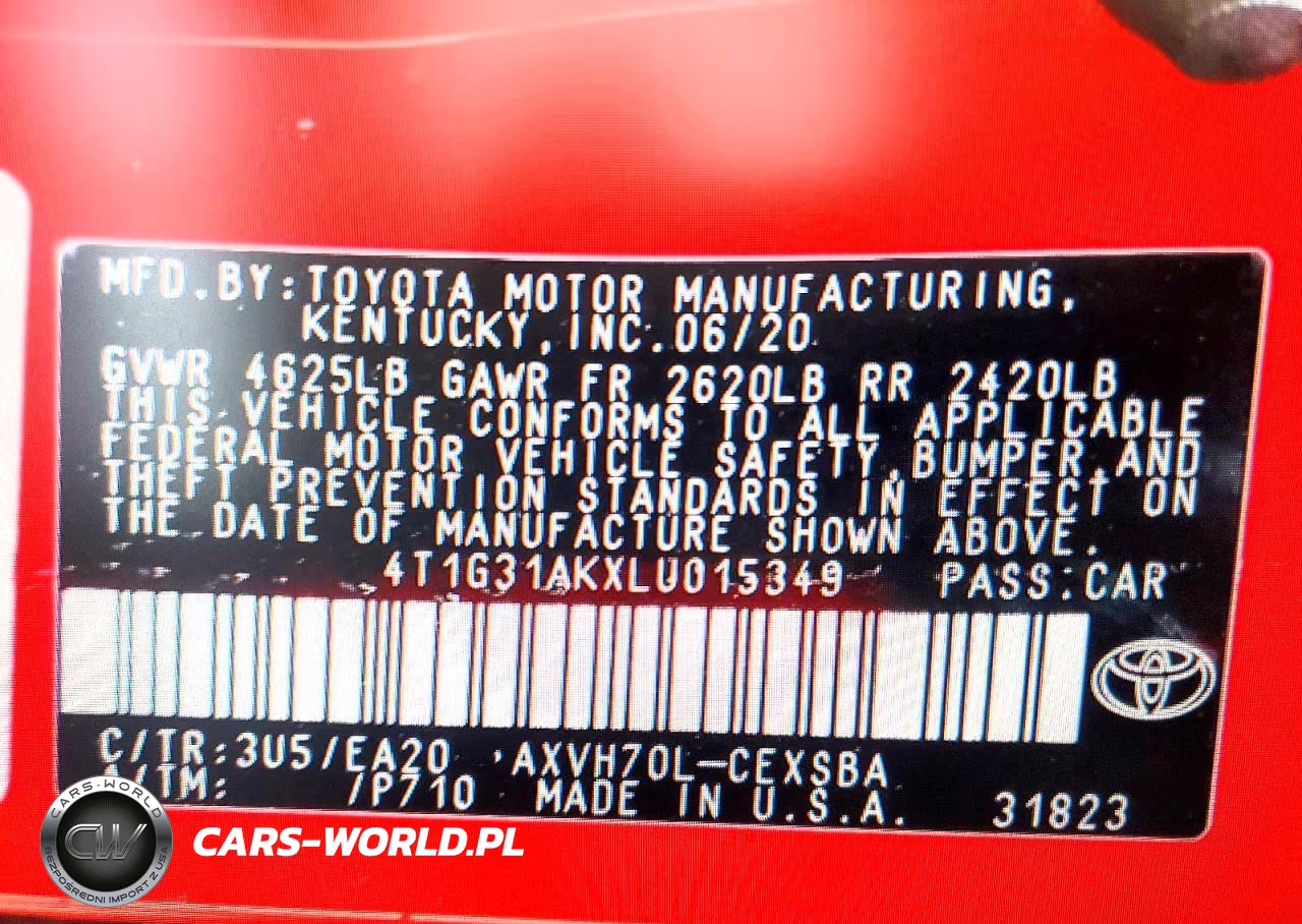 2020 Toyota Camry Se VIN:4T1G31AKXLU015349 - 12