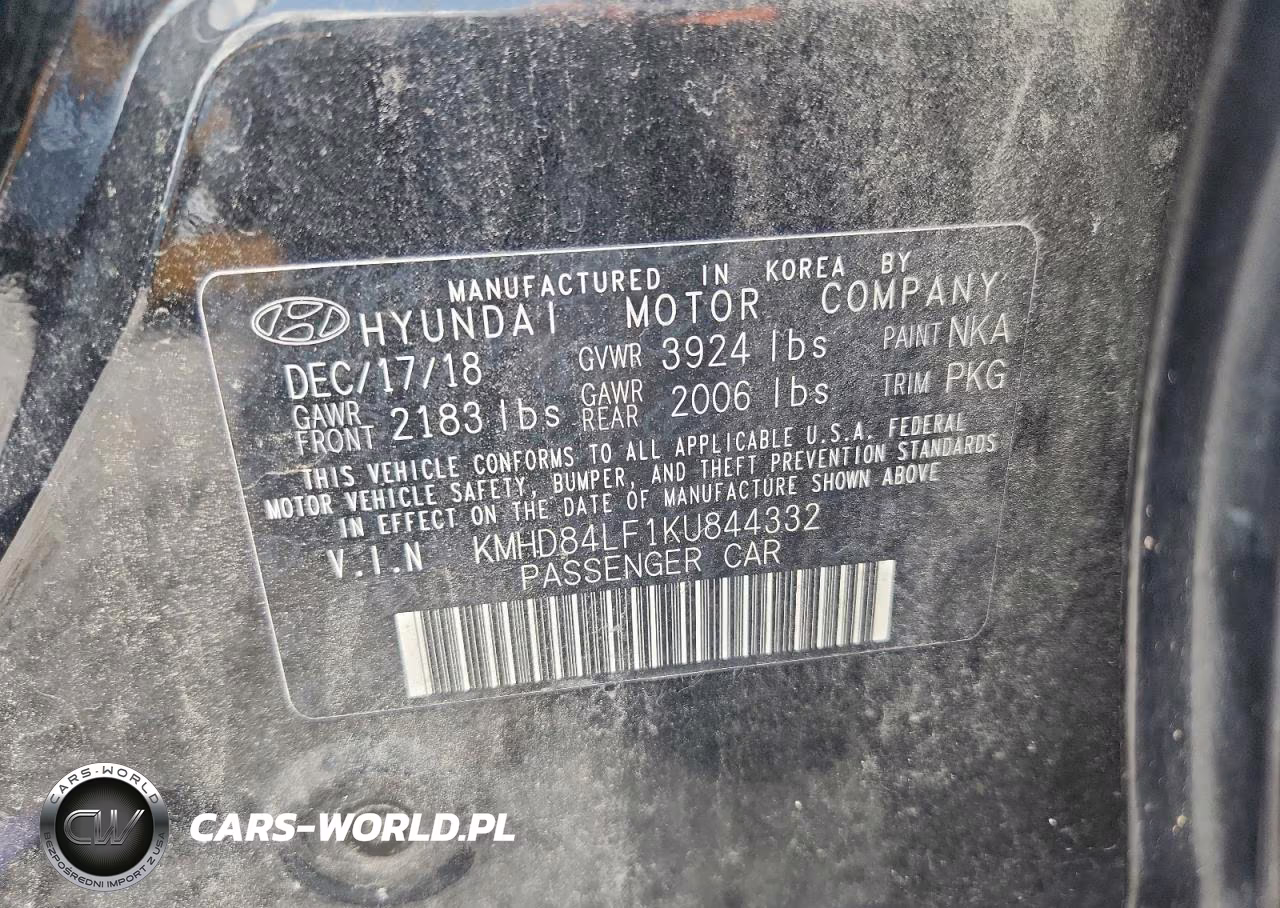 2019 Hyundai Elantra Sel VIN:KMHD84LF1KU844332 - 12
