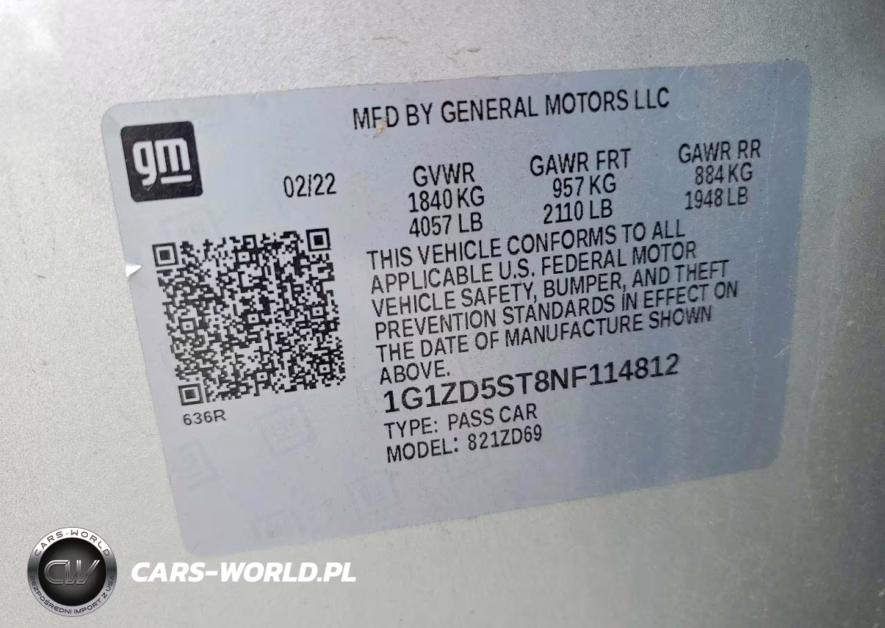 2022 Chevrolet Malibu Lt VIN:1G1ZD5ST8NF114812 - 12