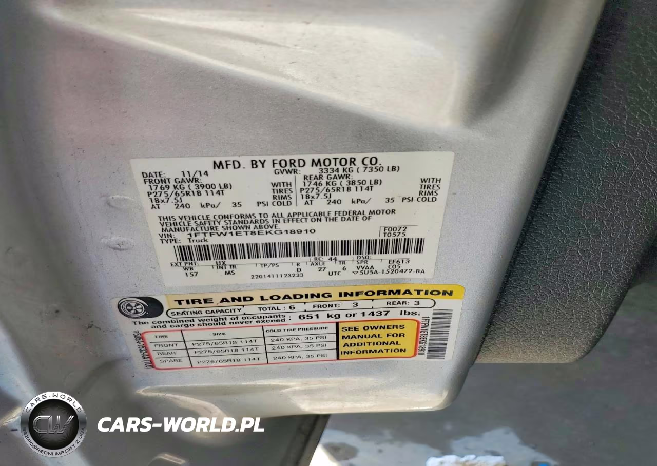 2014 Ford F150 Supercrew VIN:1FTFW1ET8EKG18910 - 12