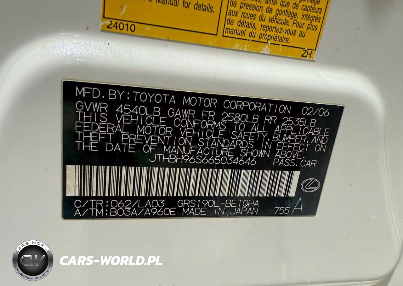 2006 Lexus Gs 300 VIN:JTHBH96S665034646 - 10