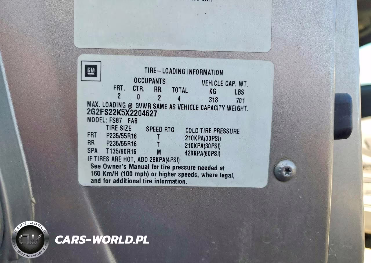 1999 Pontiac Firebird VIN:2G2FS22K5X2204627 - 12