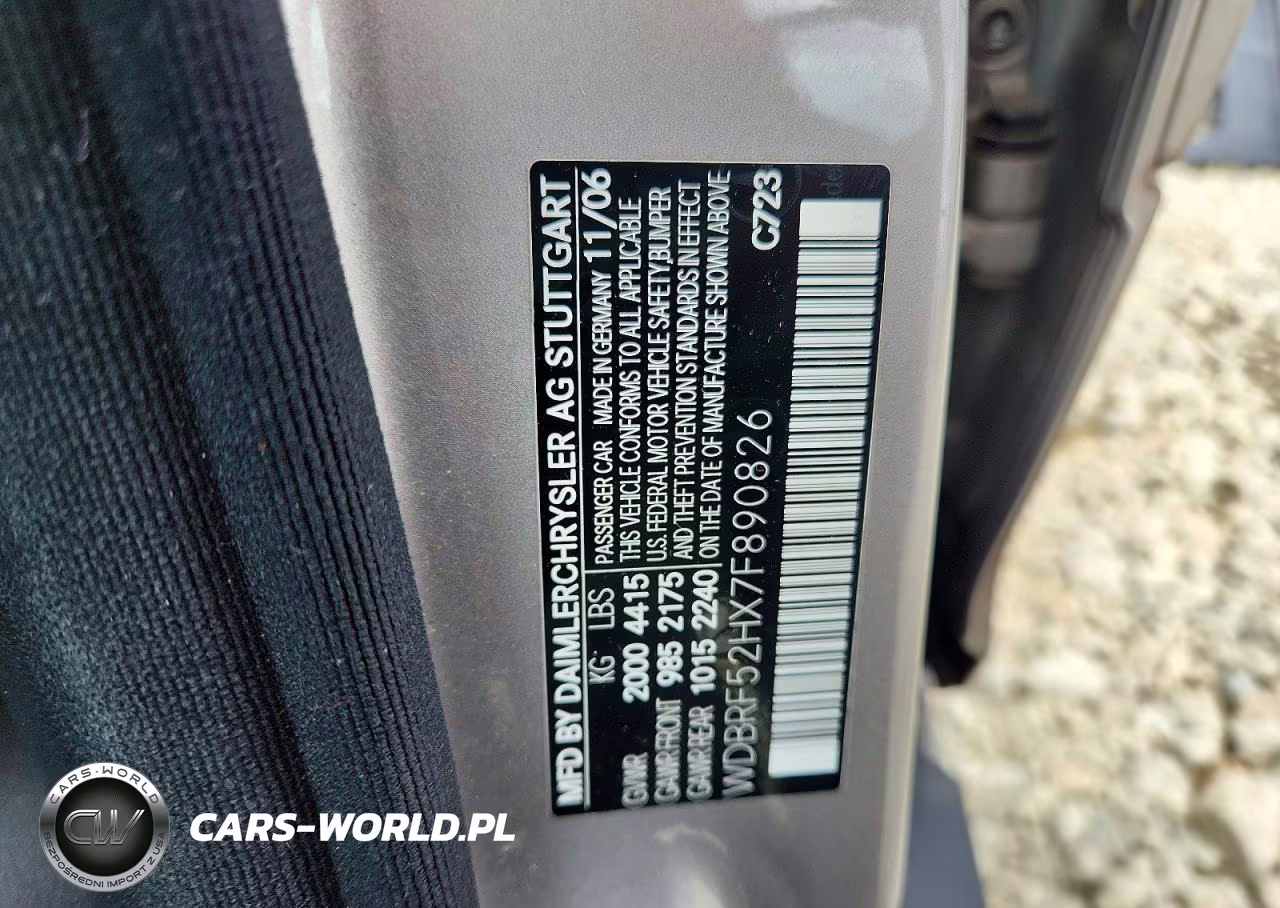 2007 Mercedes-Benz C 230 VIN:WDBRF52HX7F890826 - 12