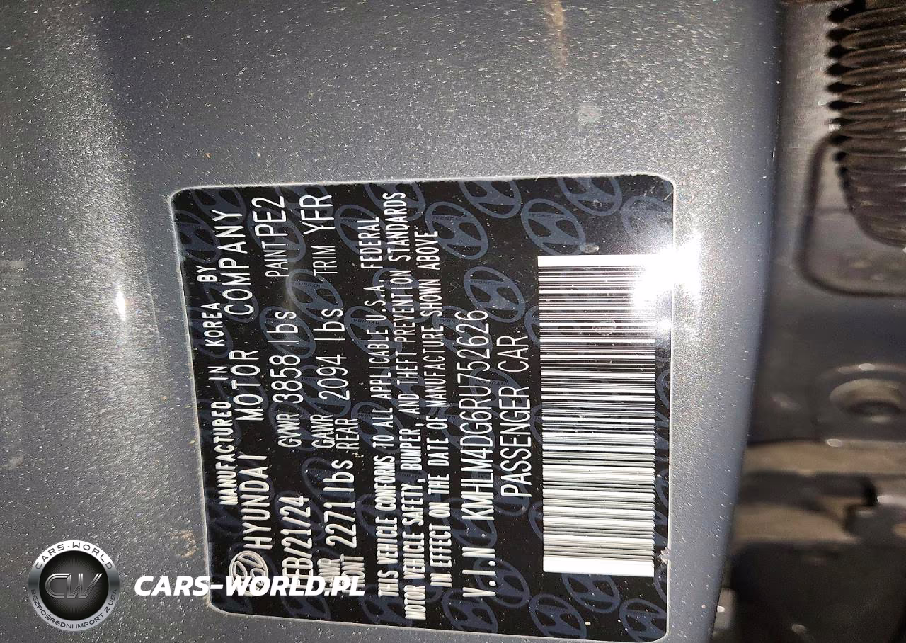 2024 Hyundai Elantra Sel VIN:KMHLM4DG6RU752626 - 12