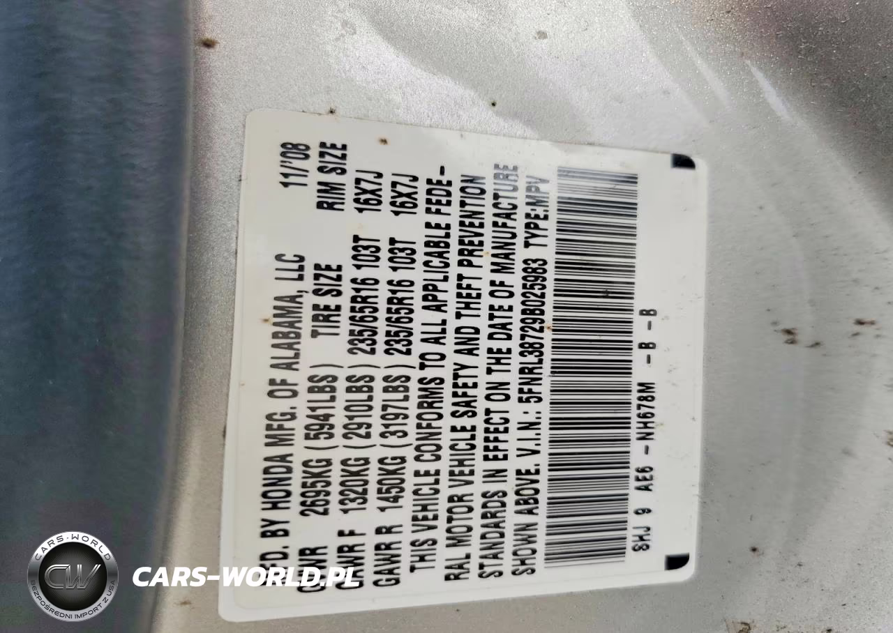 2009 Honda Odessey Exl VIN:5FNRL38729B025983 - 13
