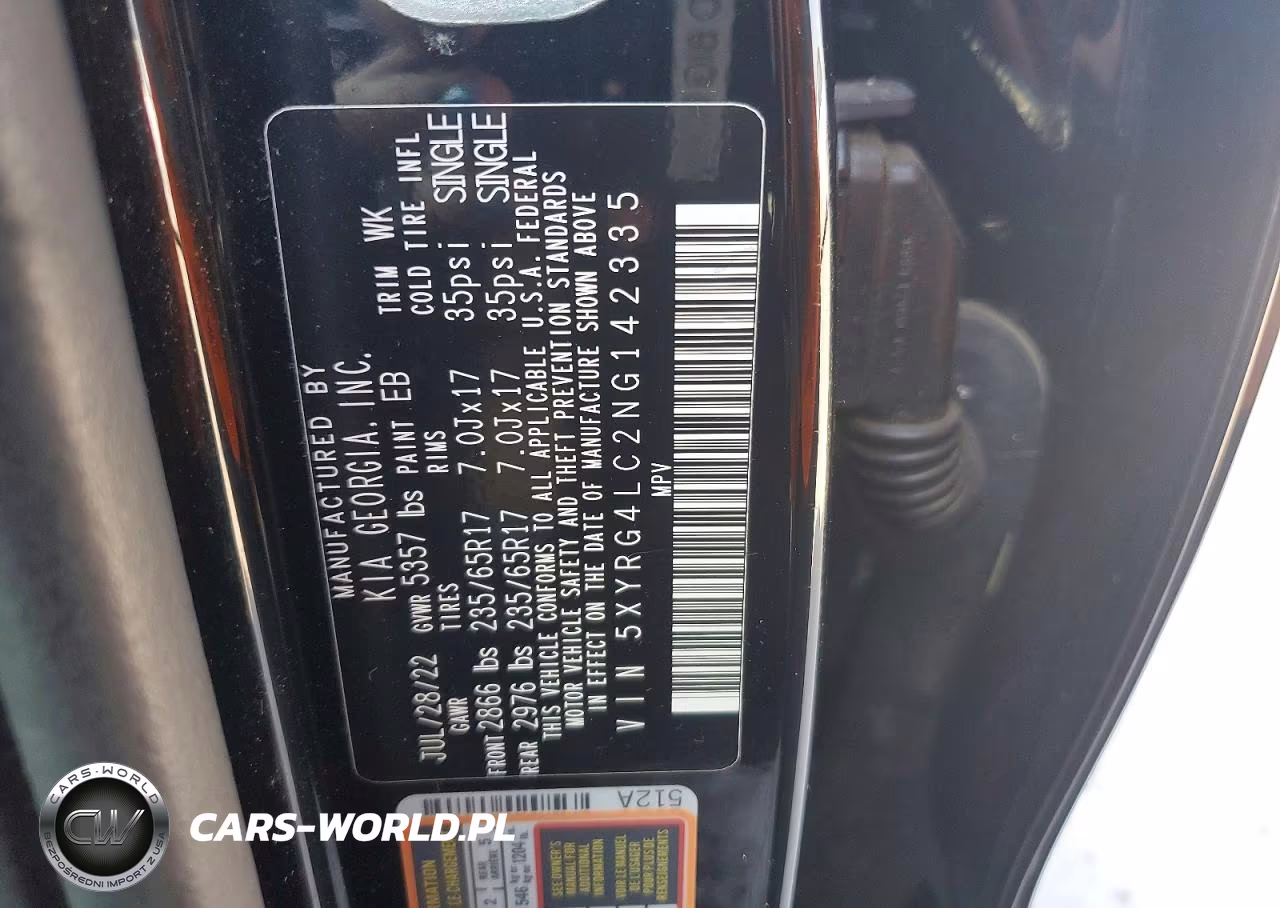 2022 Kia Sorento VIN:5XYRG4LC2NG142335 - 13