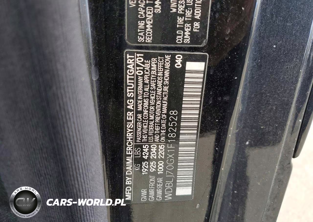 2001 Mercedes-Benz Clk 430 VIN:WDBLJ70GX1F182528 - 12